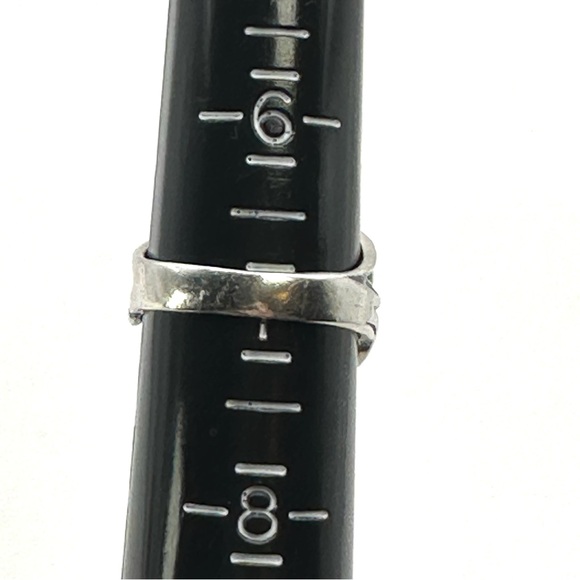 Paz Creations Sterling Silver & CZ Hand Crafted Ring Size 7 - Picture 10 of 10